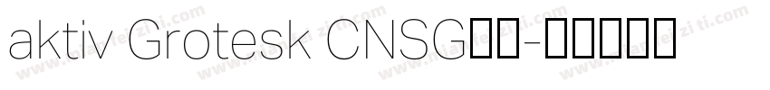 aktiv Grotesk CNSG字体字体转换